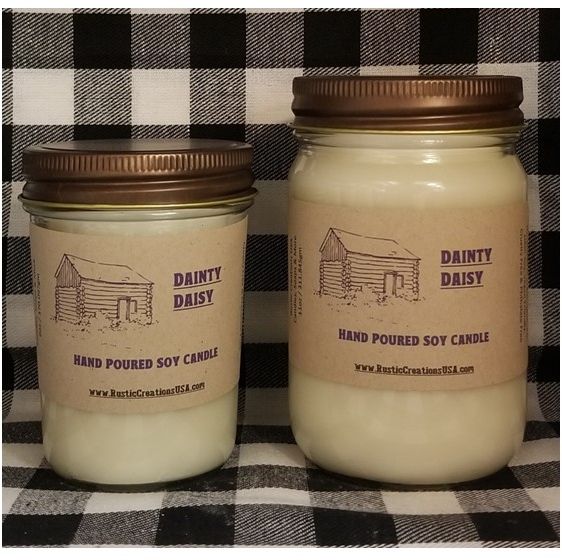 Dainty Daisy Candle – Rustic Creations USA