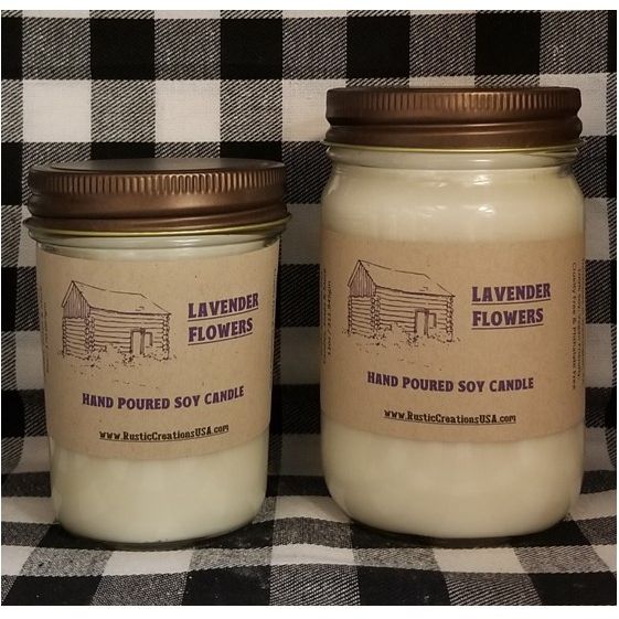 Lavender Flowers Candle
