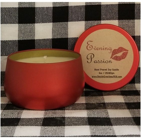 Evening Passion Red Tin Candle