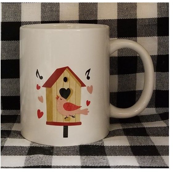 Bird House Mug with Chocolate Covered Strawberries Scent