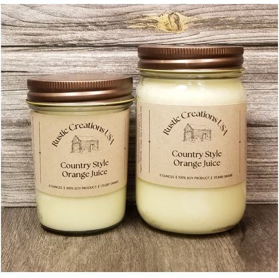 Country Style Orange Juice Candle