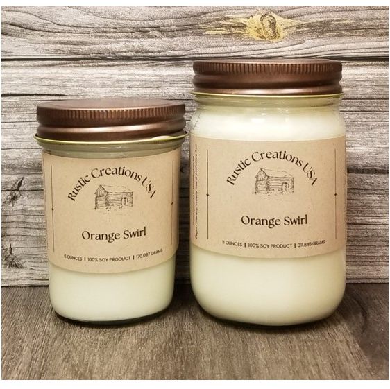 Orange Swirl Candle