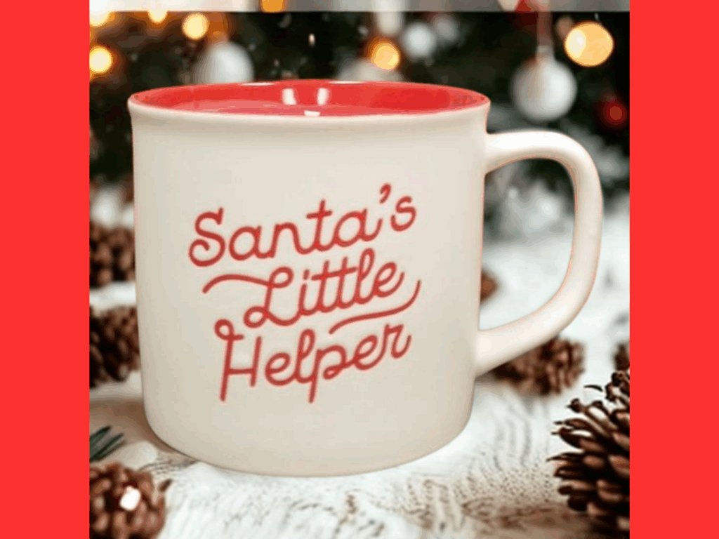 Santa's Little Helper Mug with Loops of Fruit Scent