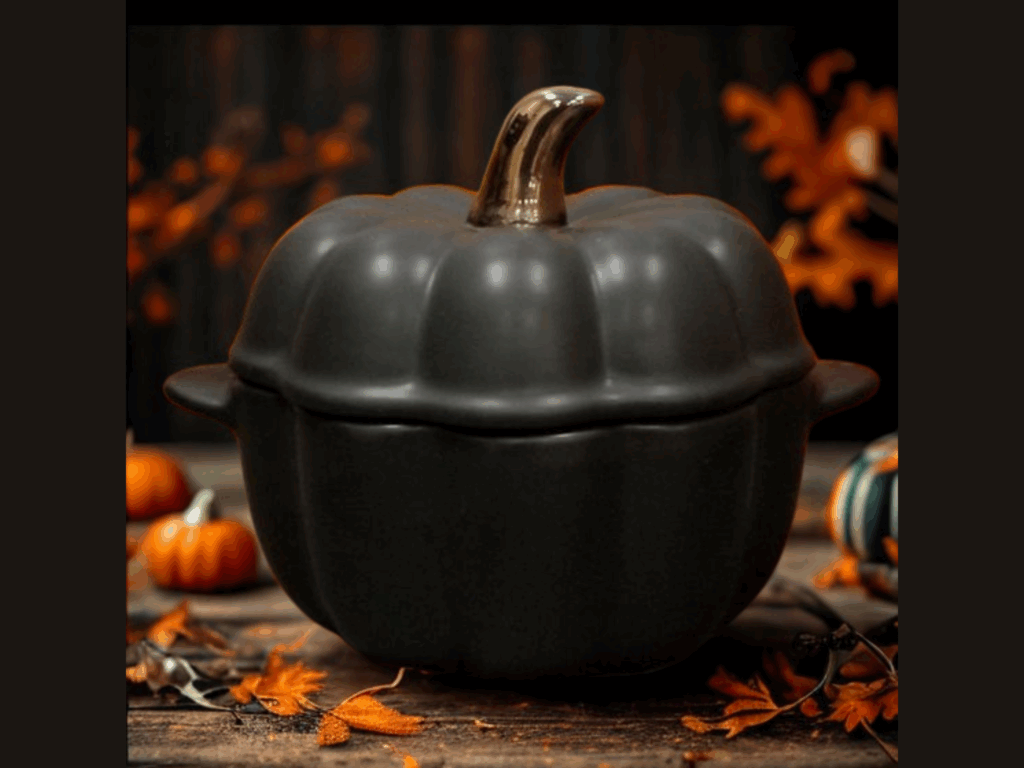 Black Pumpkin Crock - 8oz Candle