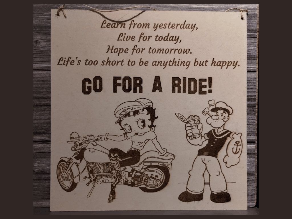 Go For a Ride Sign (Local Pickup Only)